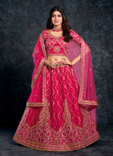 Glamorous Looking Wedding Lehenga Choli in Pink Colour